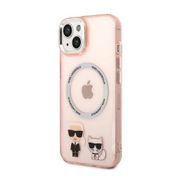 Karl Lagerfeld Karl & Choupette Aluminium MagSafe - Etui iPhone 14 (różowy)
