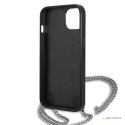 Karl Lagerfeld Leather Textured and Chain - Etui iPhone 13 (czarny)