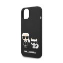 Karl Lagerfeld Liquid Silicone Karl & Choupette MagSafe - Etui iPhone 14 Plus (czarny)