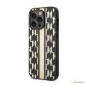 Karl Lagerfeld Monogram Stripe - Etui iPhone 14 Pro (brązowy)