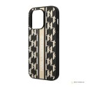 Karl Lagerfeld Monogram Stripe - Etui iPhone 14 Pro (brązowy)