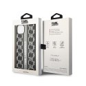 Karl Lagerfeld Monogram Stripe - Etui iPhone 14 (szary)