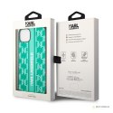 Karl Lagerfeld Monogram Stripe - Etui iPhone 14 (zielony)