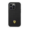 Ferrari Silicone Metal Logo - Etui iPhone 14 Pro (czarny)
