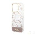 Guess 4G Stripe Script Logo Electroplated Pattern - Etui iPhone 14 Pro Max (różowy)