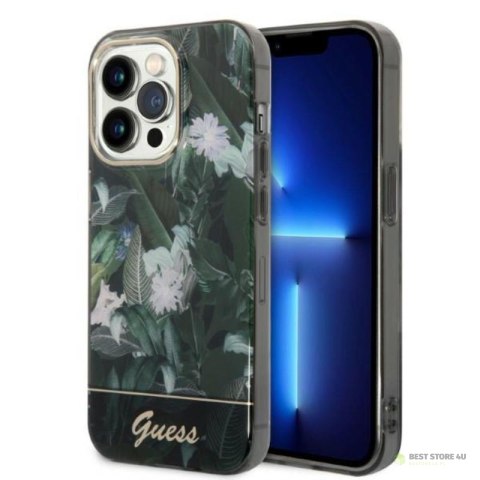 Guess Jungle Case - Etui iPhone 14 Pro Max (zielony)