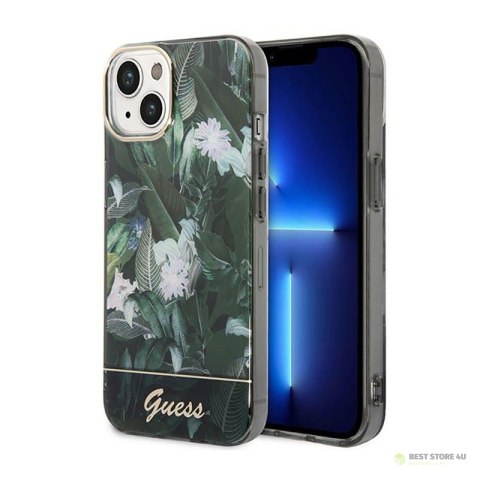 Guess Jungle Case - Etui iPhone 14 (zielony)