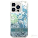 Guess Liquid Glitter Flower - Etui iPhone 14 Pro Max (zielony)