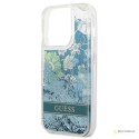 Guess Liquid Glitter Flower - Etui iPhone 14 Pro Max (zielony)