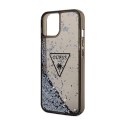 Guess Liquid Glitter Triangle Logo Case - Etui iPhone 14 Plus (czarny)