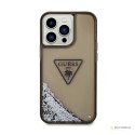 Guess Liquid Glitter Triangle Logo Case - Etui iPhone 14 Pro Max (czarny)