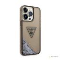 Guess Liquid Glitter Triangle Logo Case - Etui iPhone 14 Pro Max (czarny)