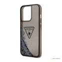 Guess Liquid Glitter Triangle Logo Case - Etui iPhone 14 Pro Max (czarny)