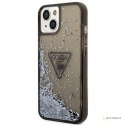 Guess Liquid Glitter Triangle Logo Case - Etui iPhone 14 (czarny)