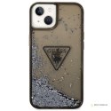 Guess Liquid Glitter Triangle Logo Case - Etui iPhone 14 (czarny)