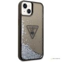 Guess Liquid Glitter Triangle Logo Case - Etui iPhone 14 (czarny)