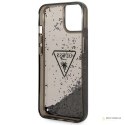 Guess Liquid Glitter Triangle Logo Case - Etui iPhone 14 (czarny)