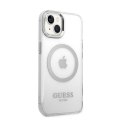 Guess Metal Outline MagSafe - Etui iPhone 14 Plus (przezroczysty)