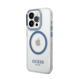 Guess Metal Outline Magsafe - Etui iPhone 14 Pro (przezroczysty)