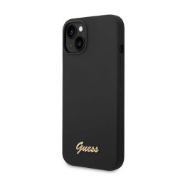 Guess Silicone Vintage - Etui iPhone 14 Plus (czarny)