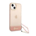 Guess Translucent Pearl Strap - Etui iPhone 14 Plus (różowy)