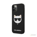 Karl Lagerfeld Choupette Head Silicone - Etui iPhone 12 Pro Max (czarny)