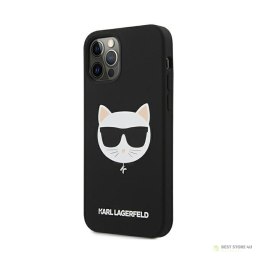 Karl Lagerfeld Choupette Head Silicone - Etui iPhone 12 Pro Max (czarny)