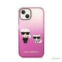 Karl Lagerfeld Gradient Ikonik Karl & Choupette - Etui iPhone 14 Plus (różowy)