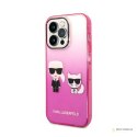 Karl Lagerfeld Gradient Ikonik Karl & Choupette - Etui iPhone 14 Pro Max (różowy)