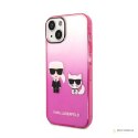 Karl Lagerfeld Gradient Ikonik Karl & Choupette - Etui iPhone 14 (różowy)