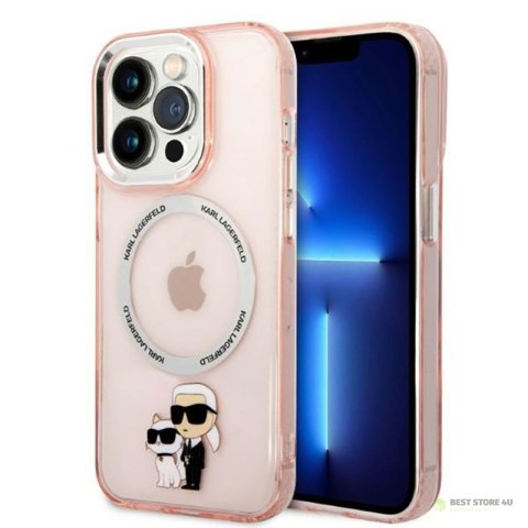 Karl Lagerfeld IML NFT Karl & Choupette Magsafe - Etui iPhone 14 Pro Max (różowy)