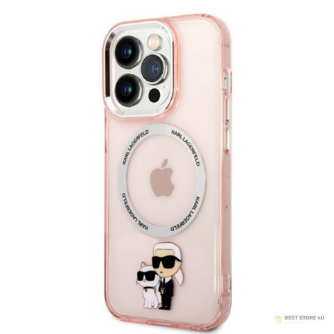 Karl Lagerfeld IML NFT Karl & Choupette Magsafe - Etui iPhone 14 Pro Max (różowy) Karl Lagerfeld IML NFT Karl & Choupette Magsafe - Etui iPhone 14 Pro Max (różowy)