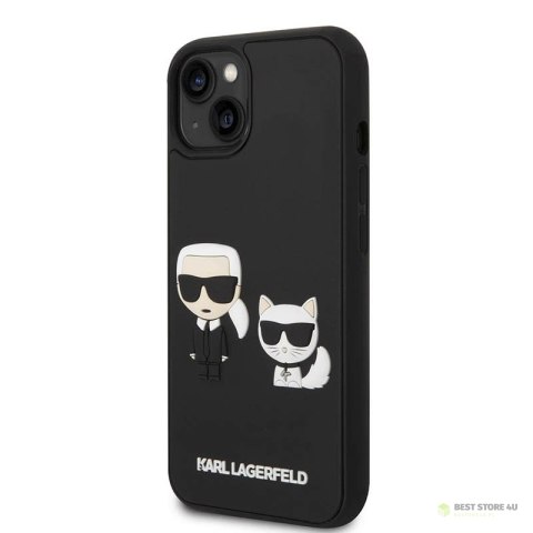 Karl Lagerfeld Ikonik 3D Karl & Choupette - Etui iPhone 14 Plus (czarny)