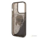 Karl Lagerfeld Liquid Glitter NFT Karl's Head - Etui iPhone 14 Pro (czarny)