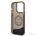 Karl Lagerfeld Liquid Glitter Round RSG Logo Case - Etui iPhone 14 Pro (czarny)