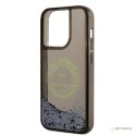 Karl Lagerfeld Liquid Glitter Round RSG Logo Case - Etui iPhone 14 Pro (czarny)