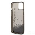 Karl Lagerfeld Liquid Glitter Translucent Elongated Logo Case - Etui iPhone 14 Plus (czarny)