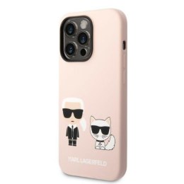 Karl Lagerfeld Liquid Silicone Karl & Choupette MagSafe - Etui iPhone 14 Pro Max (różowy)
