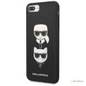 Karl Lagerfeld Saffiano Karl & Choupette Heads - Etui iPhone 8 Plus / 7 Plus (czarny)