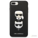 Karl Lagerfeld Saffiano Karl & Choupette Heads - Etui iPhone 8 Plus / 7 Plus (czarny)