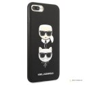 Karl Lagerfeld Saffiano Karl & Choupette Heads - Etui iPhone 8 Plus / 7 Plus (czarny)