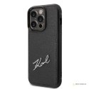 Karl Lagerfeld Signature Logo Cardslot - Etui iPhone 14 Pro Max (czarny)