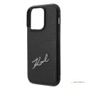 Karl Lagerfeld Signature Logo Cardslot - Etui iPhone 14 Pro Max (czarny)