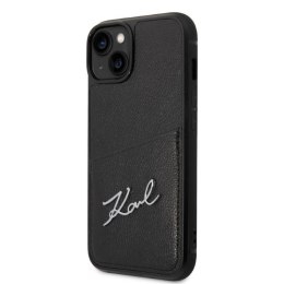 Karl Lagerfeld Signature Logo Cardslot - Etui iPhone 14 (czarny)