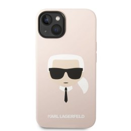 Karl Lagerfeld Silicone Ikonik Karl`s Head MagSafe - Etui iPhone 14 (różowy)