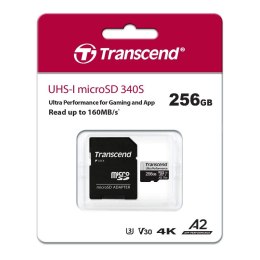 Transcend Memory Micro SDXC - Karta pamięci 256 GB UHS-1 U3 V30 125/160 MB/s z adapterem