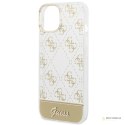 Guess 4G Stripe Script Logo Electroplated Pattern - Etui iPhone 14 (złoty)