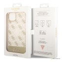 Guess 4G Stripe Script Logo Electroplated Pattern - Etui iPhone 14 (złoty)