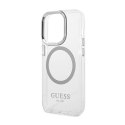 Guess Metal Outline MagSafe - Etui iPhone 14 Pro Max (przezroczysty)