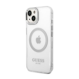 Guess Metal Outline MagSafe - Etui iPhone 14 (przezroczysty)